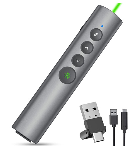 MIPREZT Rechargeable Green Laser Pointer for Powerpoint